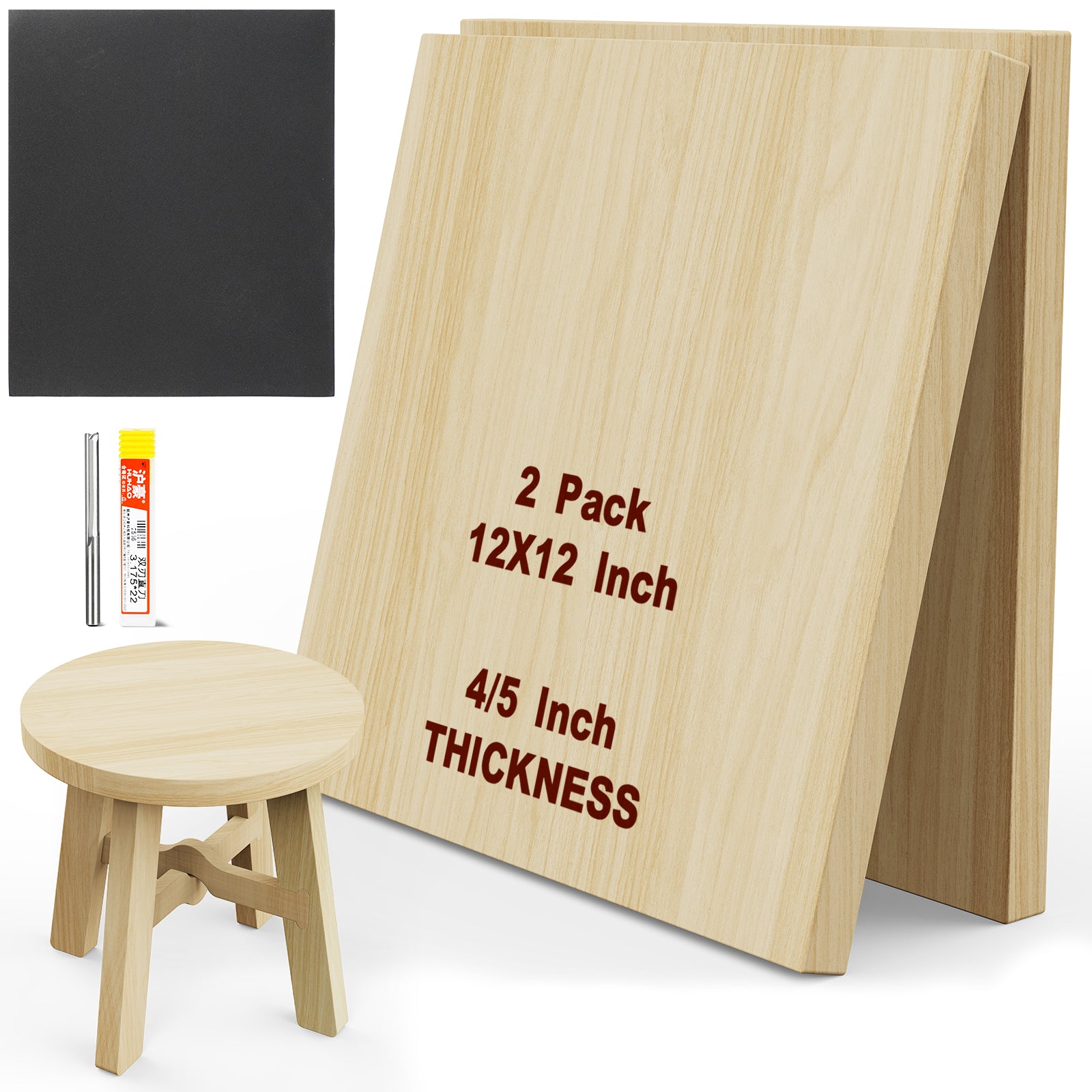 CNC Wood Blanks - Pine Board short stool DIY kits – TwoTrees Official Shop