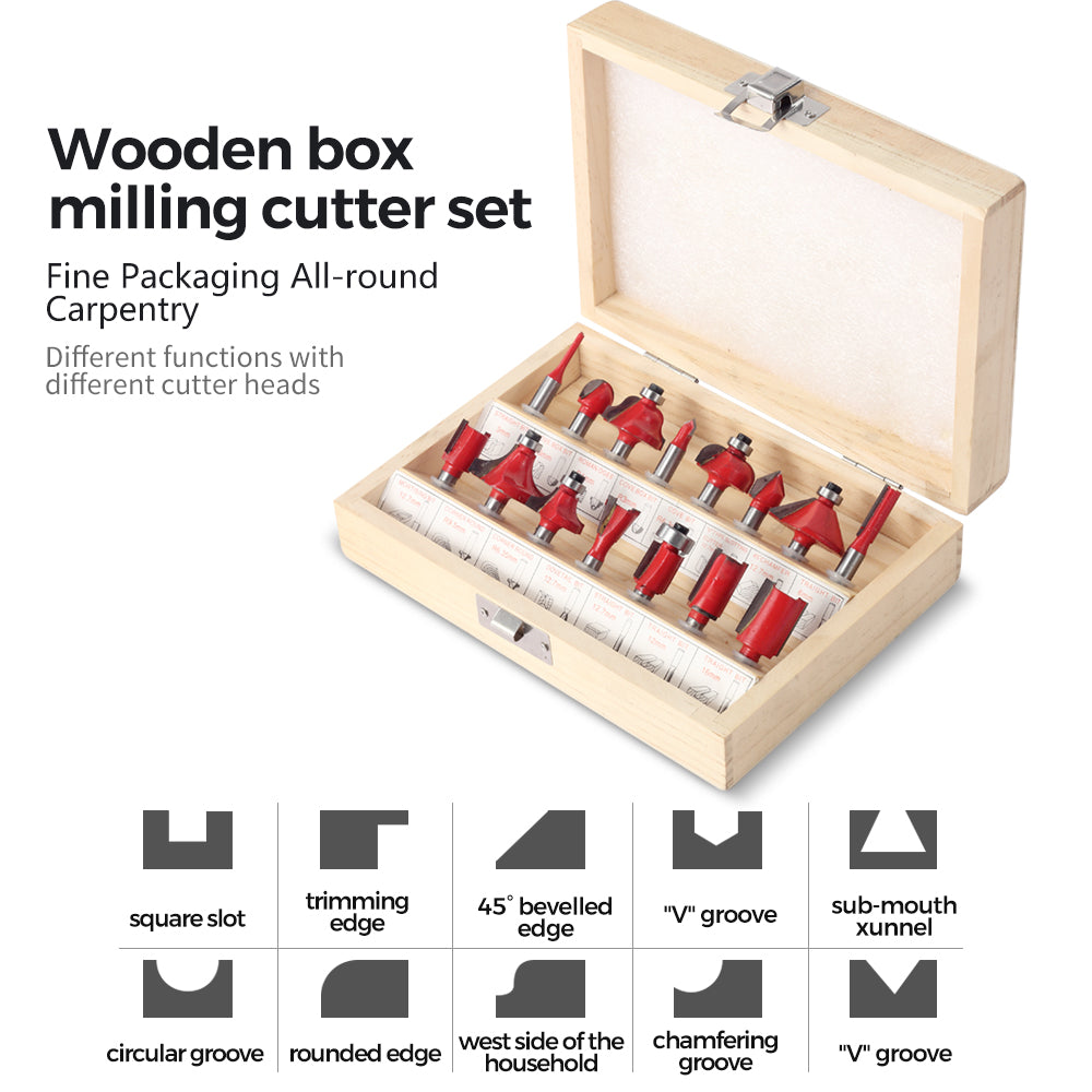 15 pcs Milling Cutter Set for Wood Router