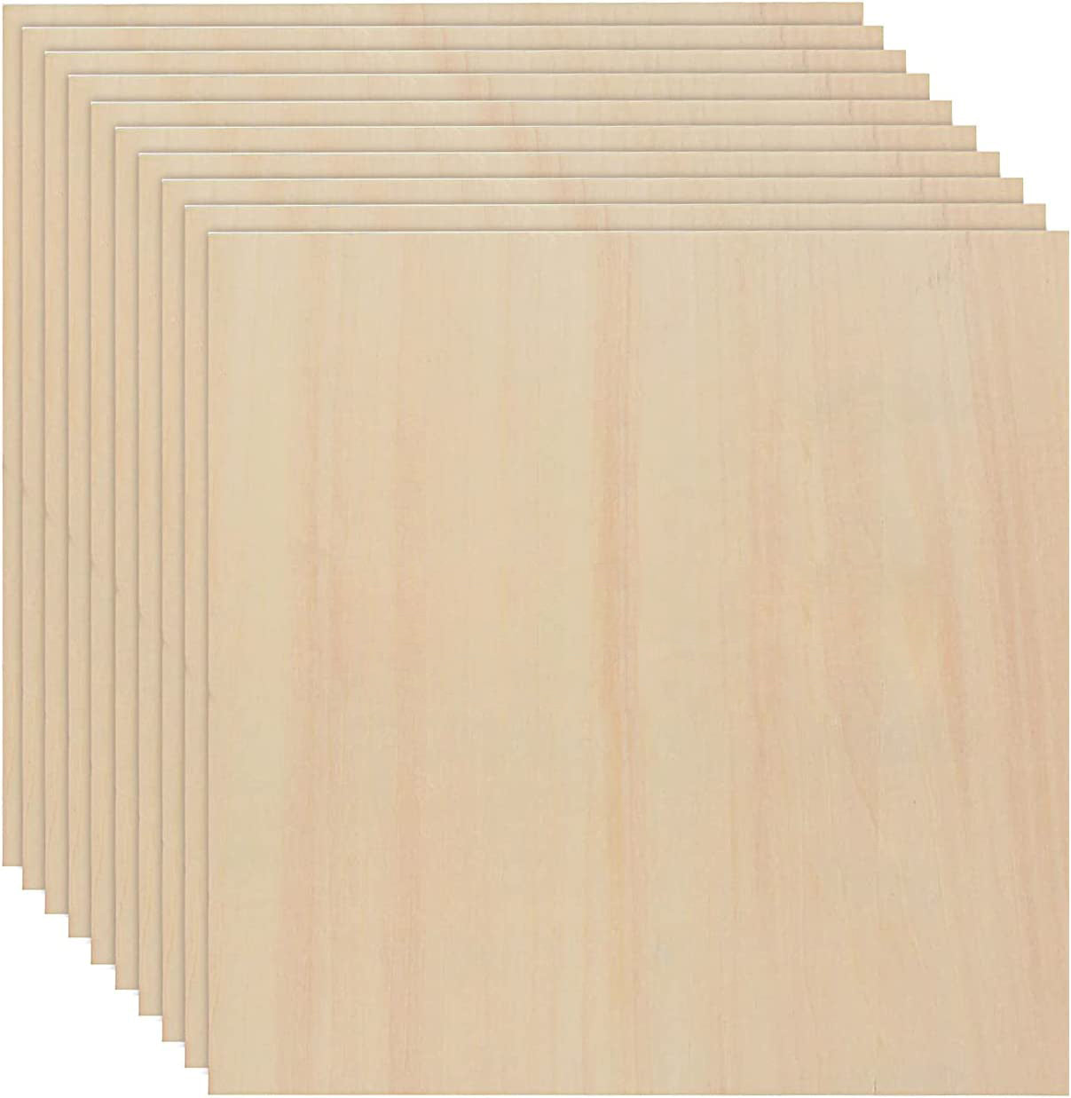  42 Packs Basswood Sheets 1/4 Inch 1/8 Inch 3/16 Inch Plywood  Sheets Thick Wood Sheets 12x12 Inch Unfinished Square Wood Boards For  Crafts Architectural Models DIY Ornaments Drawing Painting Engraving