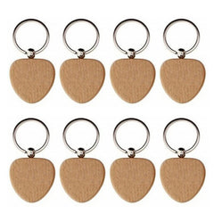 Wooden ID Tags Blank Rectangle Wooden Key Chain Diy