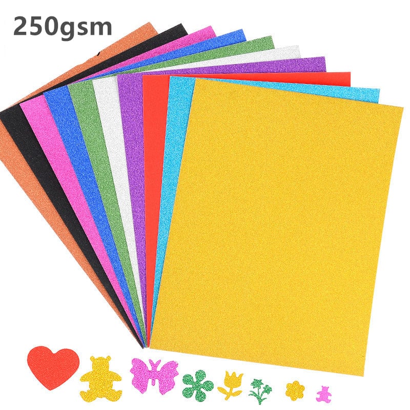 【🔥 BUY 2, Get 1 Free】250gsm A4 Card Glitter Paper Cardboard Craft Paper Party Decoration