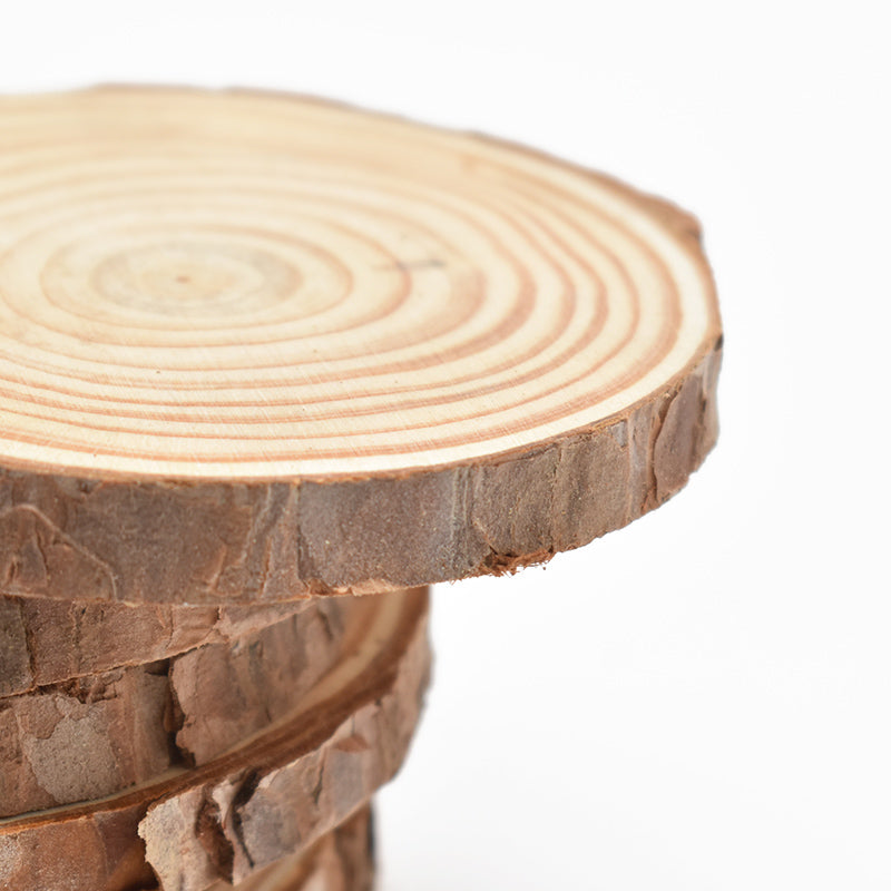 3-12cm Thick Natural Pine Round Discs
