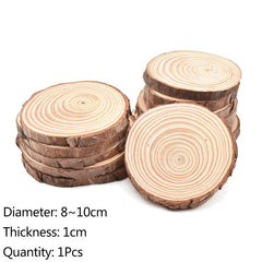 3-12cm Thick Natural Pine Round Discs