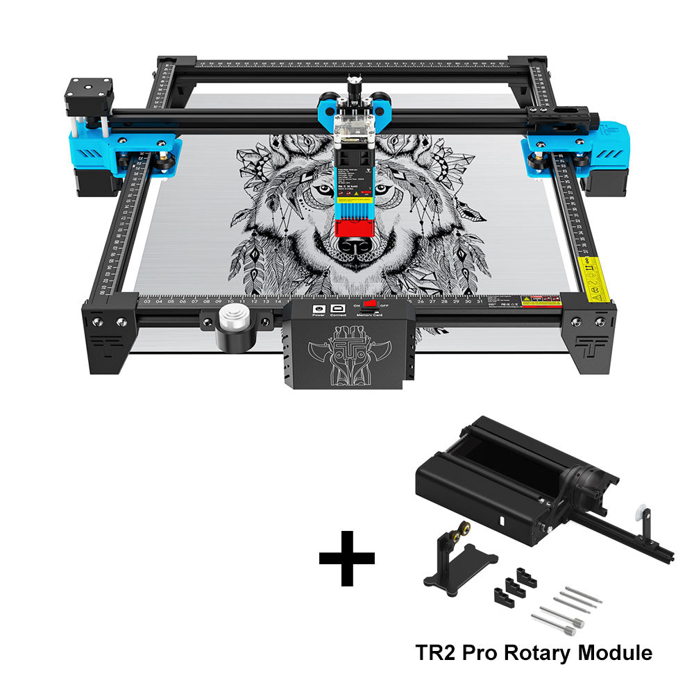 TTS Series Laser Engraver & TR2 PRO Rotary Module